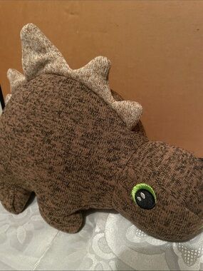 Plush Brown Dino Stuffed Animal - Soft Dino Toy